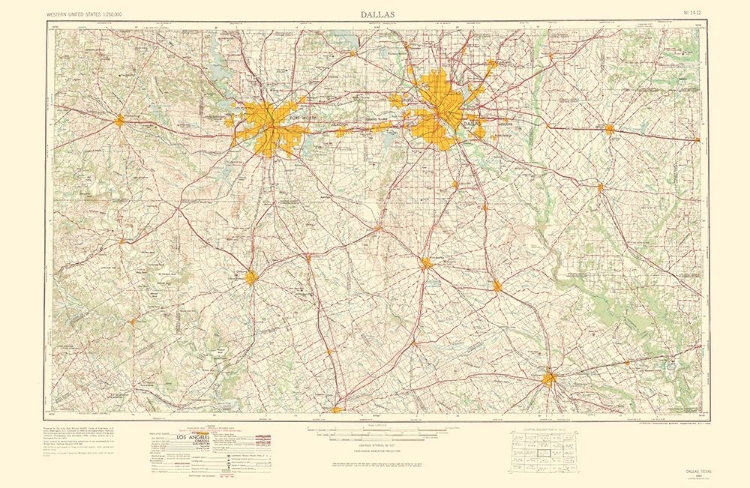 Picture of DALLAS TEXAS QUAD - USGS 1963