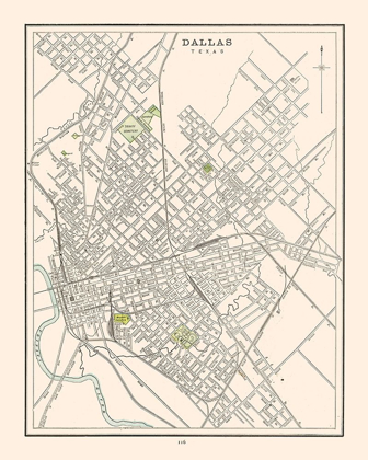 Picture of DALLAS  TEXAS - CRAM 1892