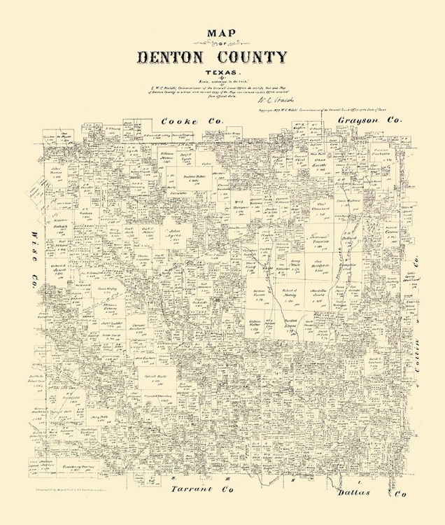 Picture of DENTON COUNTY TEXAS - WALSH 1879