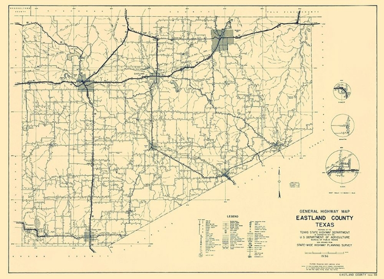 Picture of EASTLAND TEXAS HIGHWAY - HIGHWAY DEPT 1936