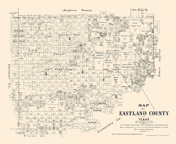 Picture of EASTLAND COUNTY TEXAS - WALSH 1879