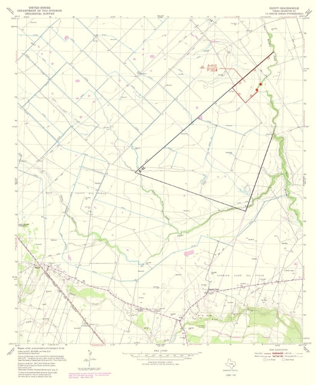 Picture of EGYPT TEXAS QUAD - USGS 1981