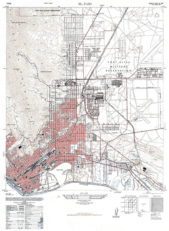 Picture of EL PASO TEXAS SHEET - USGS 1947