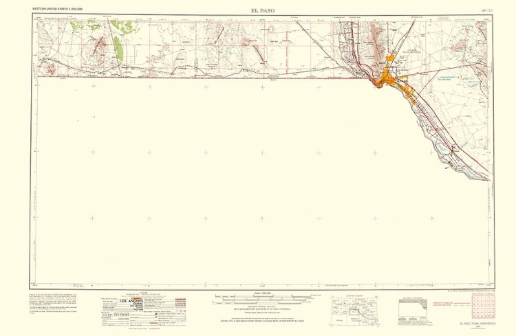 Picture of EL PASO TEXAS QUAD - USGS 1968