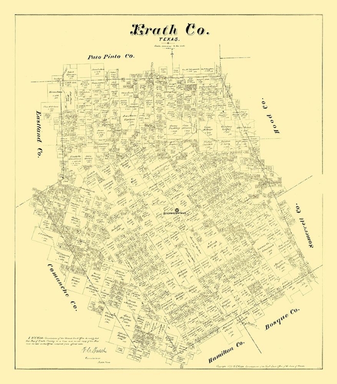 Picture of ERATH COUNTY TEXAS - WALSH 1879