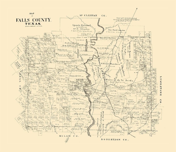 Picture of FALLS COUNTY TEXAS - WALSH 1879