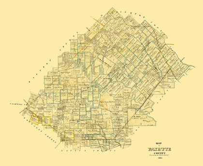 Picture of FAYETTE COUNTY TEXAS - MARTIN 1865