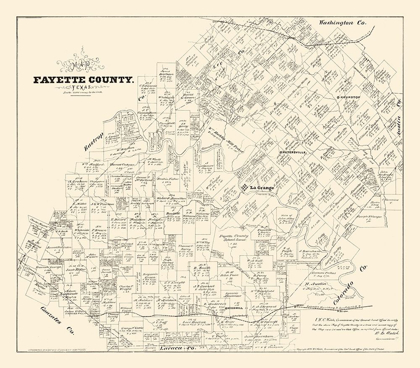 Picture of FAYETTE COUNTY TEXAS - WALSH 1879