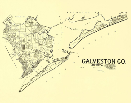 Picture of GALVESTON TEXAS LANDOWNER - LAND OFFICE 1892