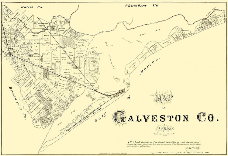 Picture of GALVESTON TEXAS - LAND OFFICE 1879