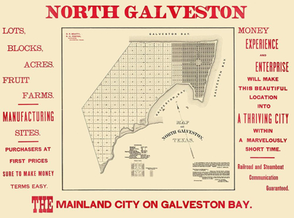 Picture of NORTH GALVESTON TEXAS PLAT - CITY OF GALVESTON
