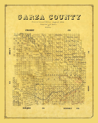 Picture of GARZA COUNTY TEXAS - GROOS 1889