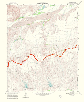 Picture of GEM TEXAS QUAD - USGS 1969