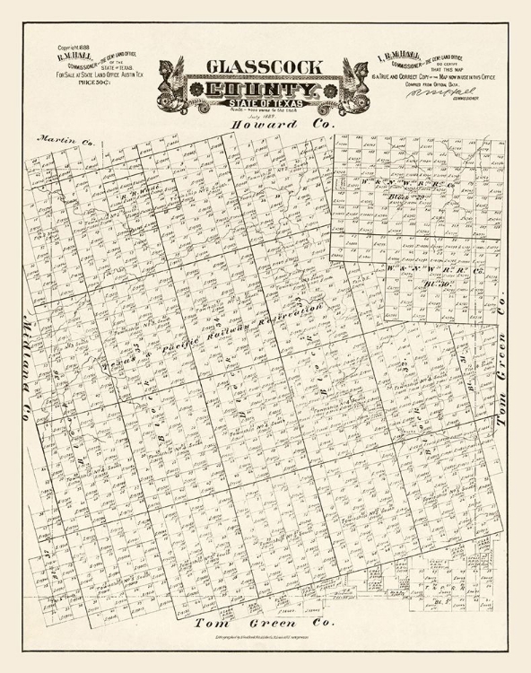 Picture of GLASSCOCK COUNTY TEXAS - HALL 1889