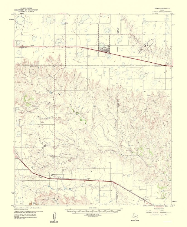 Picture of GROOM TEXAS QUAD - USGS 1961