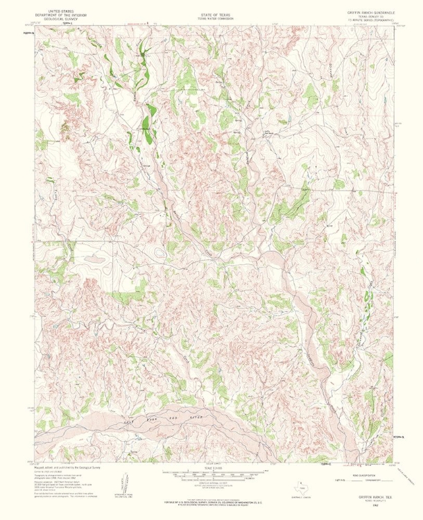 Picture of GRIFFIN RANCH TEXAS QUAD - USGS 1963