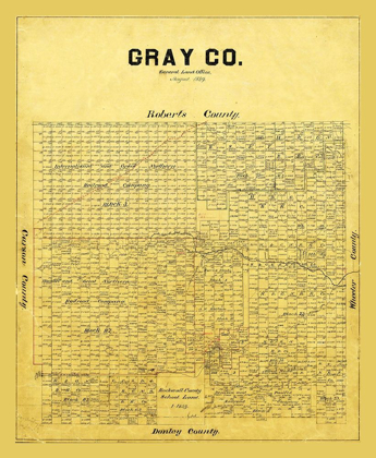 Picture of GRAY COUNTY TEXAS - 1889
