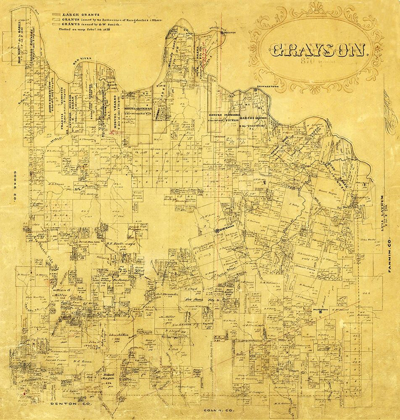 Picture of GRAYSON COUNTY TEXAS - 1853