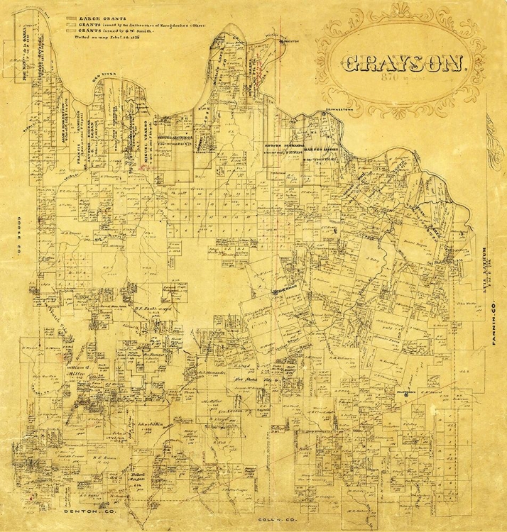 Picture of GRAYSON COUNTY TEXAS - 1853