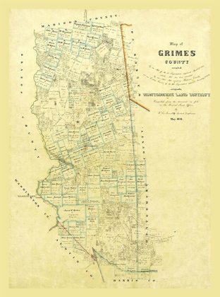 Picture of GRIMES COUNTY TEXAS - 1858