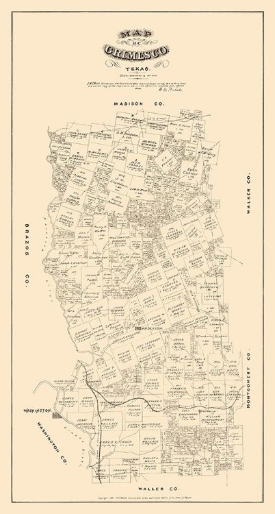 Picture of GRIMES COUNTY TEXAS - WALSH 1880