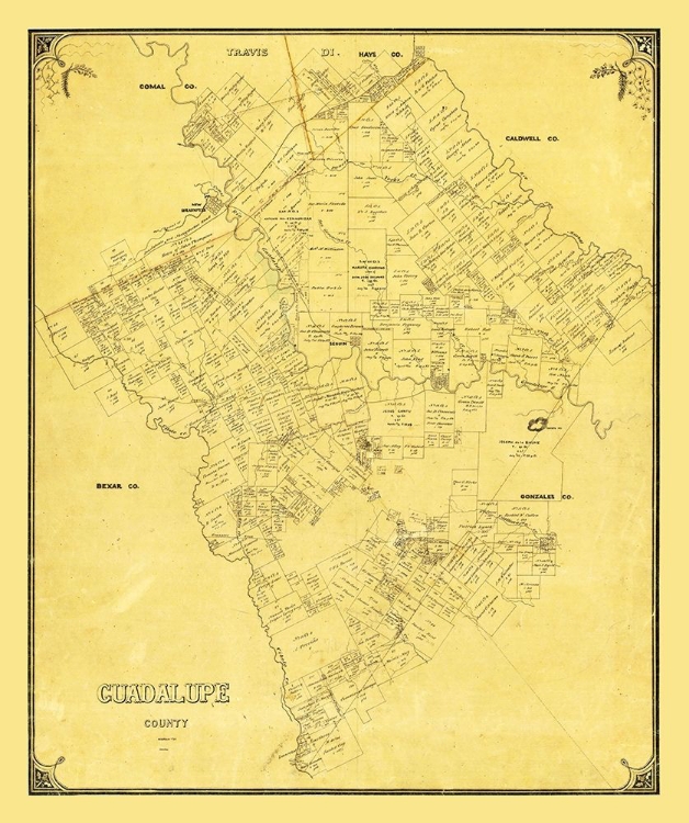 Picture of GUADALUPE COUNTY TEXAS - 1854