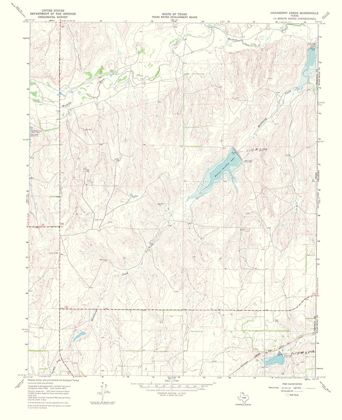 Picture of HACKBERRY CREEK TEXAS QUAD - USGS 1969