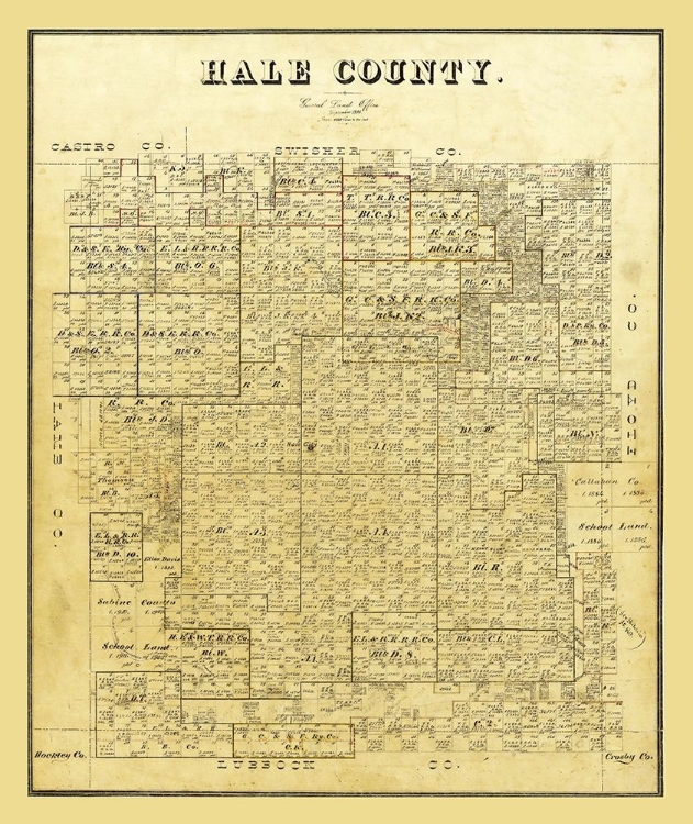 Picture of HALE COUNTY TEXAS - 1895