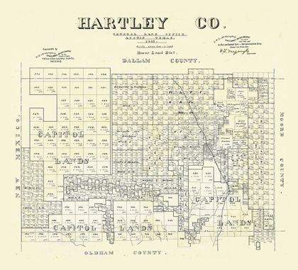 Picture of HARTLEY COUNTY TEXAS - MCGAUGHEY 1892