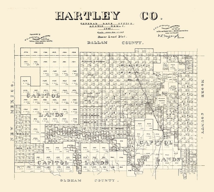 Picture of HARTLEY COUNTY TEXAS - MCGAUGHEY 1882