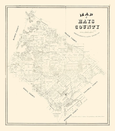 Picture of HAYS COUNTY TEXAS - WALSH 1880