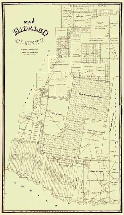 Picture of HIDALGO TEXAS - LAND OFFICE 1896