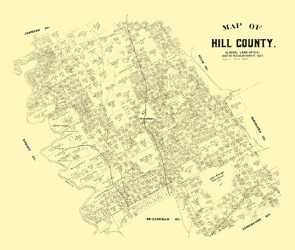 Picture of HILL COUNTY TEXAS - 1882