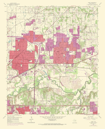 Picture of HURST TEXAS QUAD - USGS 1969