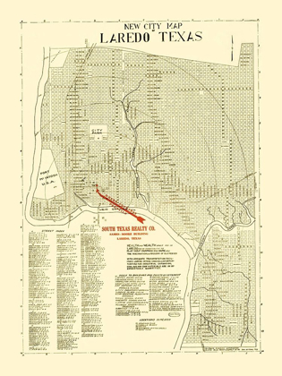 Picture of LAREDO TEXAS - ALAMO BLUE PRINT 1930