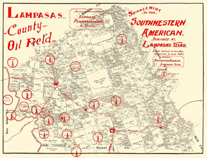 Picture of LAMPASAS COUNTY OIL FIELD TEXAS - 1920