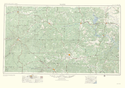 Picture of LLANO TEXAS QUAD - USGS 1954