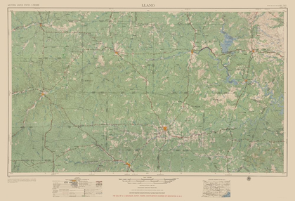 Picture of LLANO TEXAS QUAD - USGS 1954