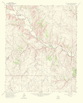 Picture of LITTLE WOLF CREEK TEXAS QUAD - USGS 1967