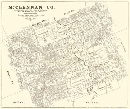 Picture of MCLENNAN TEXAS LANDOWNER - LAND OFFICE 1878