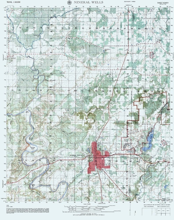 Picture of MINERAL WELLS TEXAS SHEET - US ARMY 1960