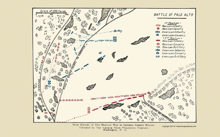 Picture of PALO ALTO BATTLE MAP 1892