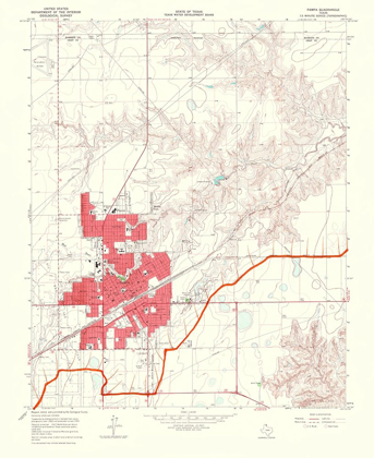 Picture of PAMPA TEXAS QUAD - USGS 1968