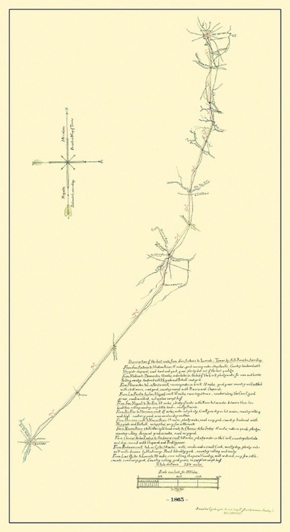 Picture of SAN ANTONIO TO LAREDO - 1865