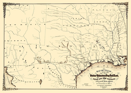Picture of SABINE AND GALVESTON BAY RAILROAD - GENTRY 1859