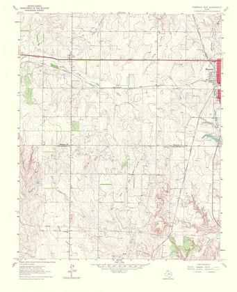 Picture of SHAMROCK WEST TEXAS QUAD - USGS 1967