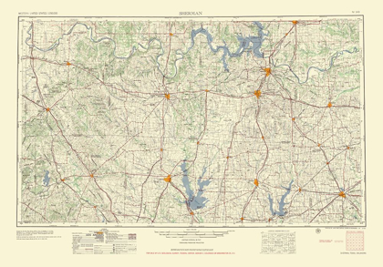 Picture of SHERMAN TEXAS QUAD - USGS 1954