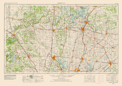 Picture of SHERMAN TEXAS QUAD - USGS 1954