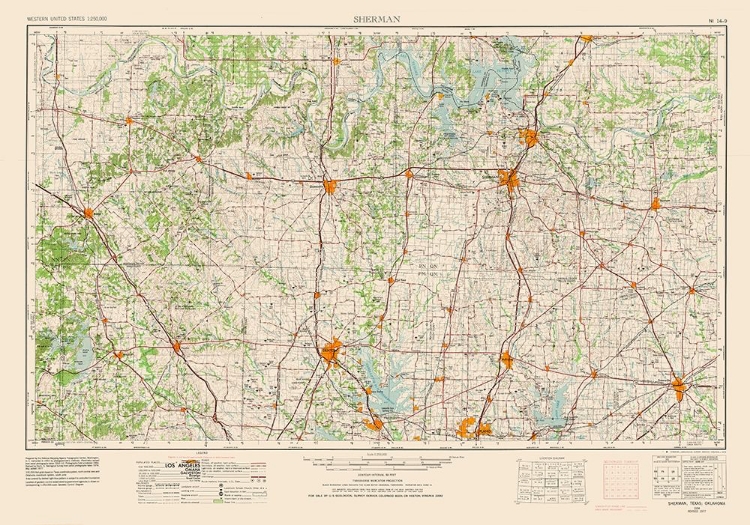 Picture of SHERMAN TEXAS QUAD - USGS 1954