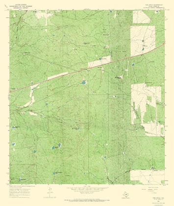 Picture of TIOS CREEK TEXAS QUAD - USGS 1965